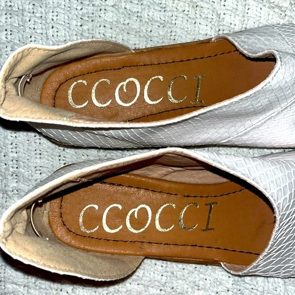 CCOCCI Adele white leather beautiful flats sz 8.5 - Picture 5 of 10